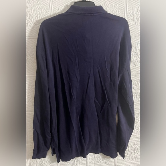 Vintage Polo Ralph Lauren Navy Blue Shirt Classic Long Sleeve Cotton Size XL - Picture 2 of 4